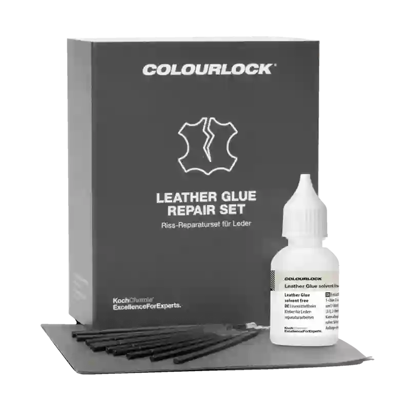 Colourlock Leather Glue Riss Reparatur Set Комплект за ремонт на кожени повърхности с пукнатини и отвори 1 Colourlock Leather Glue Riss Reparatur Set Комплект за ремонт на кожени повърхности с пукнатини и отвори